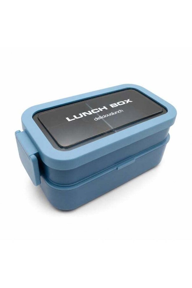 BERAM 2-Layer Bento Lunch Box 1350ML with Cutlery Set, Leakproof Stackable Food Container, BPA-Free