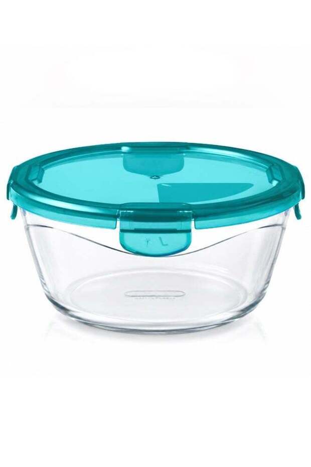 Pyrex Cook&Go 0.7L Round Storage Dish with Airtight Lid - Versatile Freezer-to-Oven Solution Green