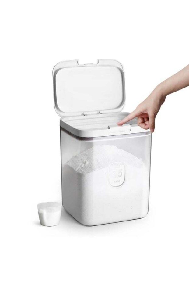 kunshao 5.5L Airtight Flour Storage Container with Dispenser, BPA-Free Food Canister for Sugar Rice