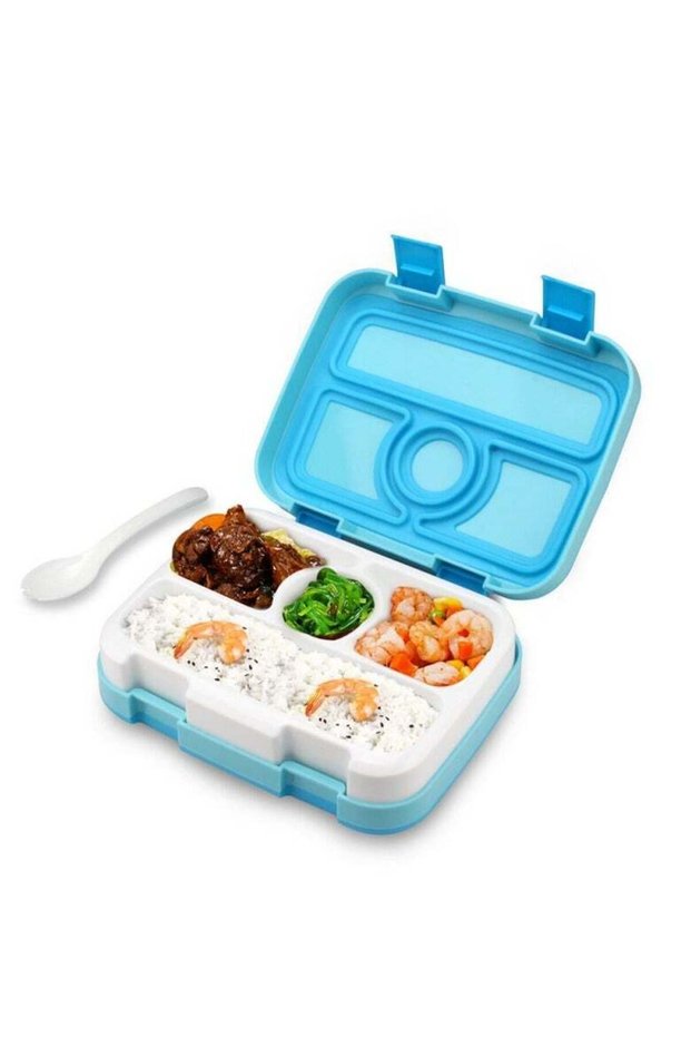 1000 ml Lunch Box For Kids and Adults, 4 Deep Compartments, Leakproof Food Container for On the Go