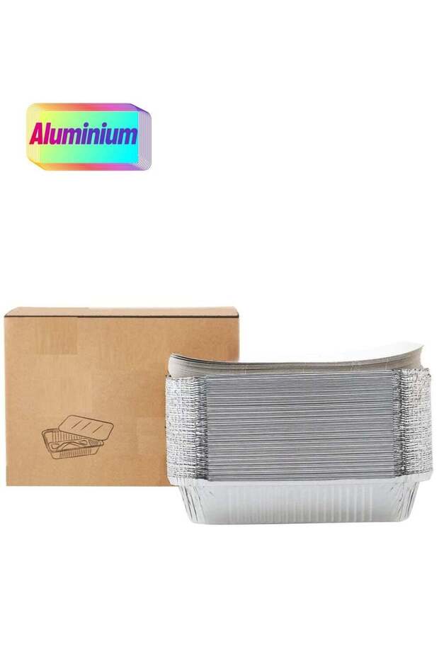 Aluminium Food Storage Container Rectangle With Lid 8389 212X150x49mm