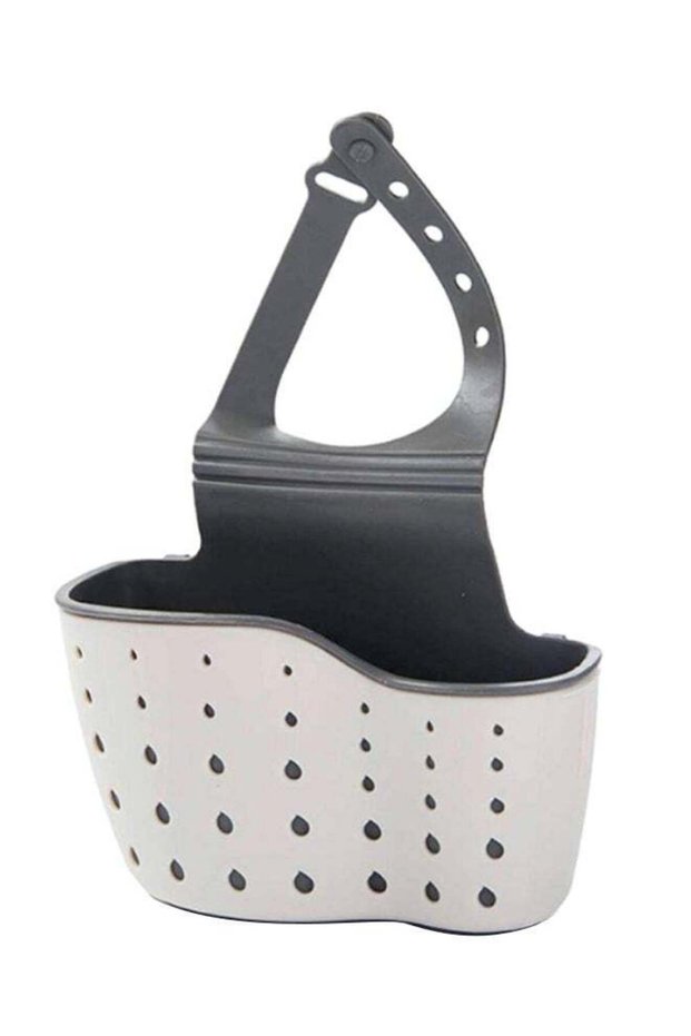 Portable Hanging Drain Basket White/Black 20cm