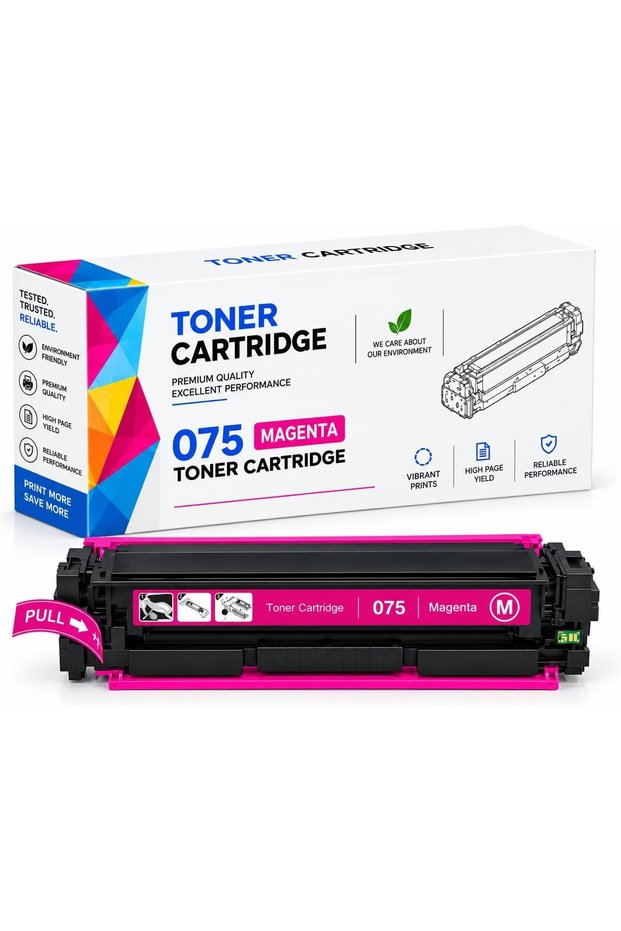 075 Toner Cartridge Magenta Compatible Replacement for Color imageCLASS LBP646Cdw LBP647Cdw LBP640C LBP640 MF665Cdw MF663Cdw MF662Cdw MF660C MF66 (Magenta)