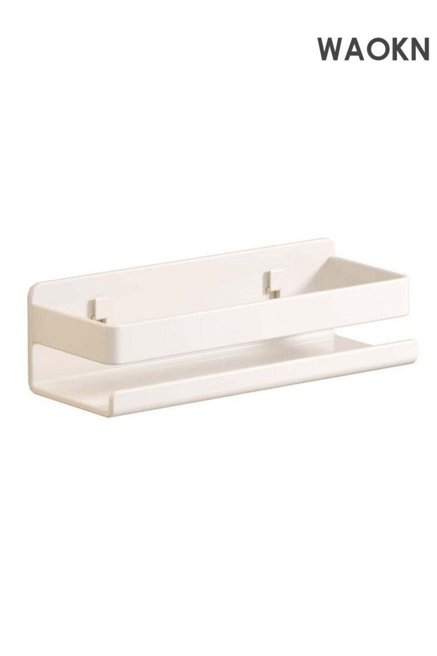 New Adhesive Wall-Mounted Seasoning Rack , No Punching Required Stainless Steel , Storage Shelves W