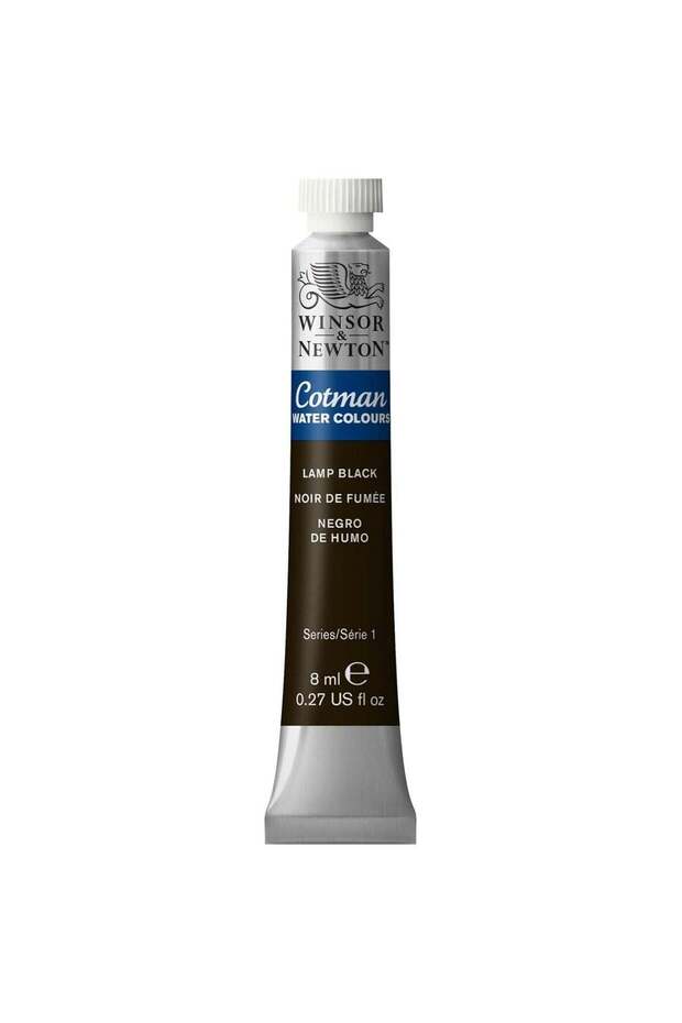 Cotman Watercolour Paint Tube 8ml Content Lamp Black