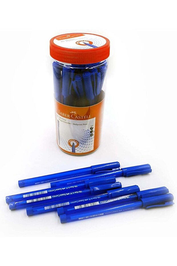Faber-Castell 340825 Faber Castell Triflow Ball Pen 0.7mm Jar Of 25Pc,Smooth and smudge free writin