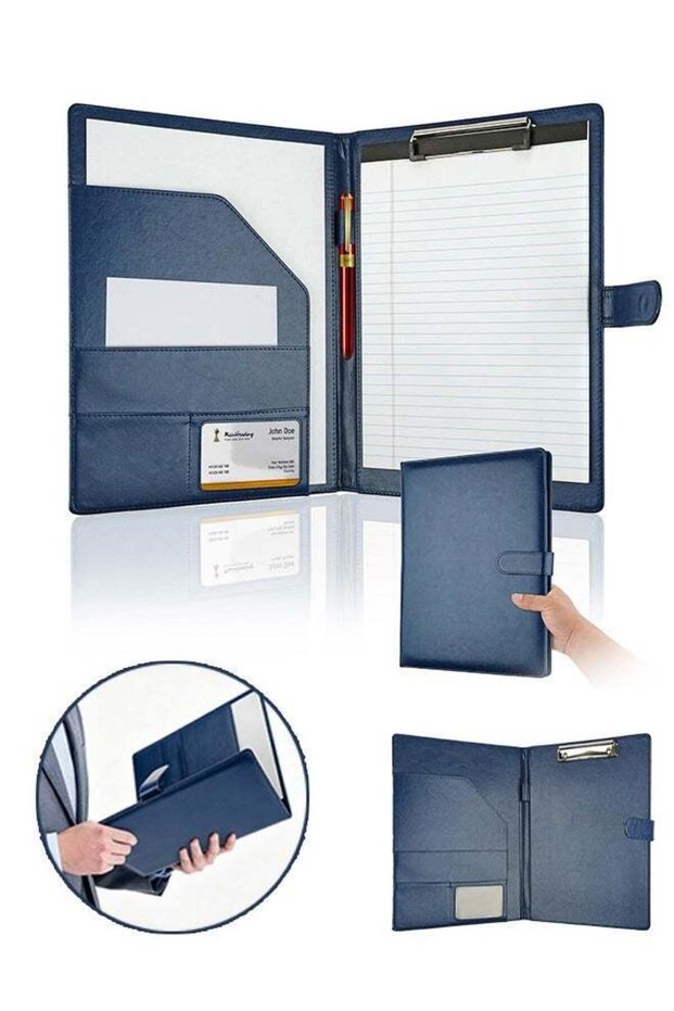 Professional A4 PU Leather File Folder Portfolio Binders with Clipboard for Men and Women - Multi-P