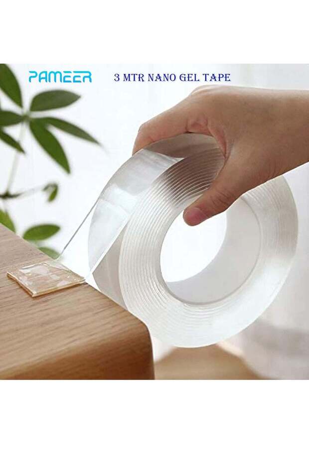 3-Meter Reusable Nano Gel Double-Sided Tape, Double Action Tape, Multipurpose Removable Mounting Ta