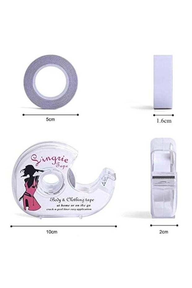 1+4 Set Double Sided Clothing Tape 5m Clear Fabric Adhesive for Lingerie Dress Fashion Body