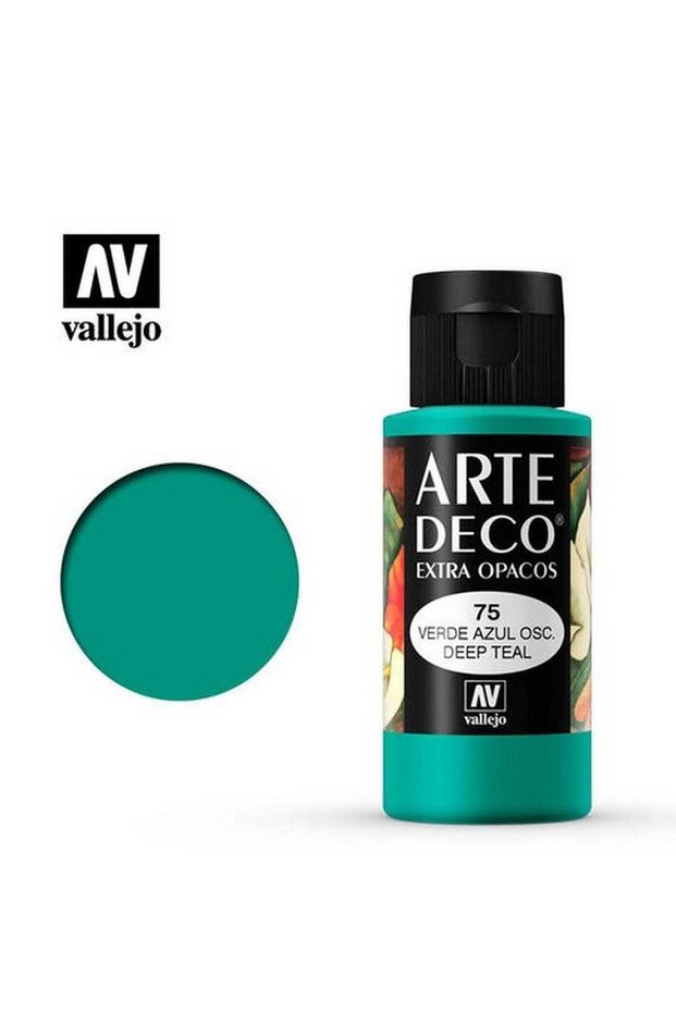 Art Deco 075 Deep Teal 60ml – Premium Matte Acrylic Paint for Crafts & Art