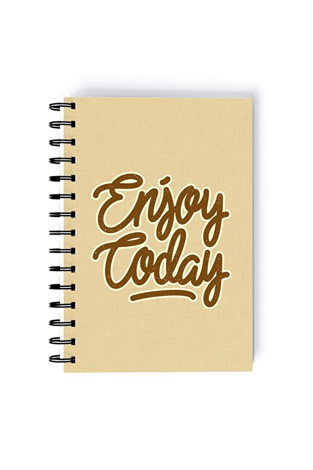 Spiral A5 Notebook Inspirational Quote Typography I am Strong Black