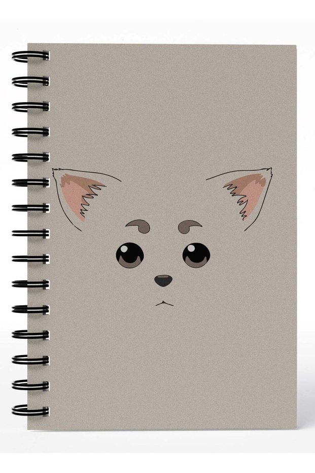 Gintama Jar Gintama Anime Design Lined Writing Journal Houichi Cute cat Wirebound Spiral Notebook B