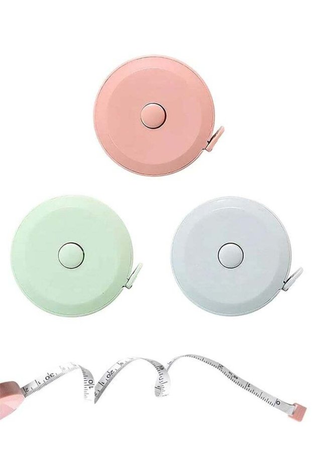 3 Pack Tape Measures Retractable Measuring Tape for Body, 1.5 Meter Dual Sided Flexible Ruler (Maca