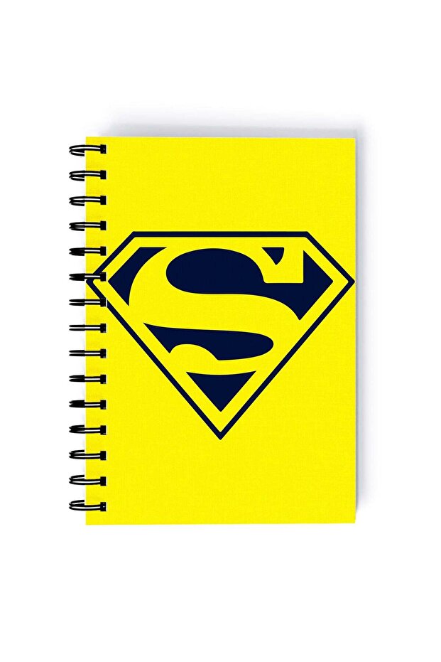 Spiral A5 Notebook Superman Yellow Blue Man of Steel Super Man