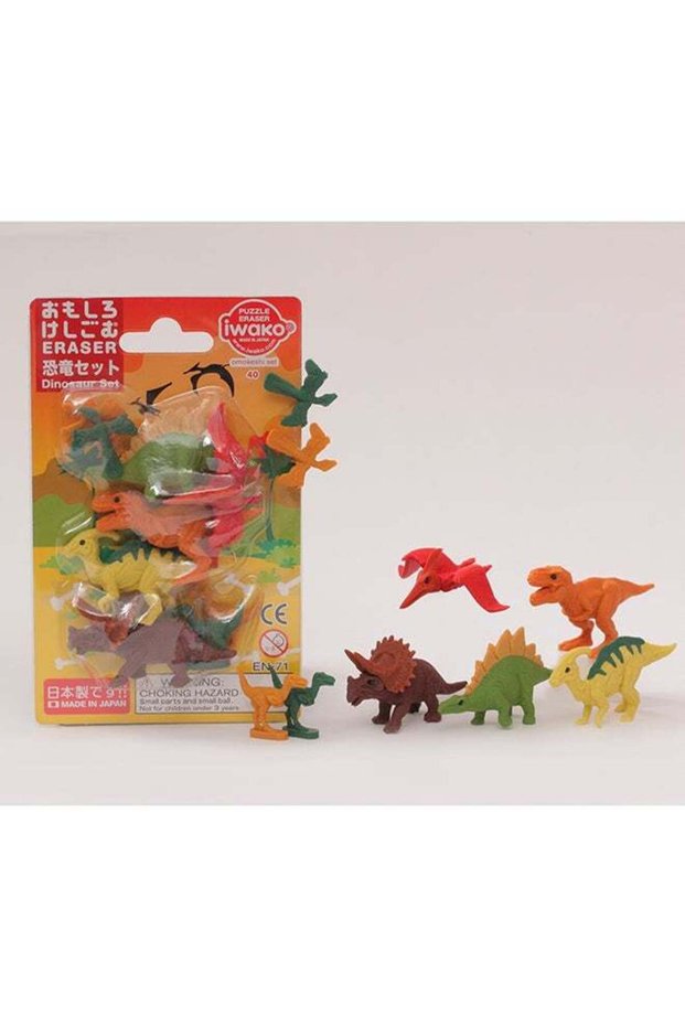 IWAKO ERASER SET DINOSAURS ER-BRI044