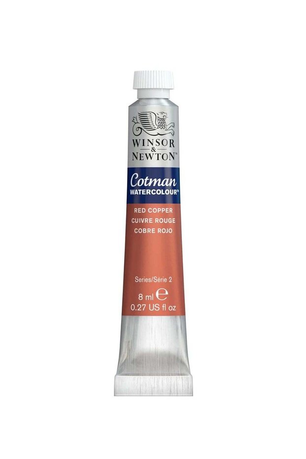 Cotman Watercolour Paint Tube 8ml Content Red Copper