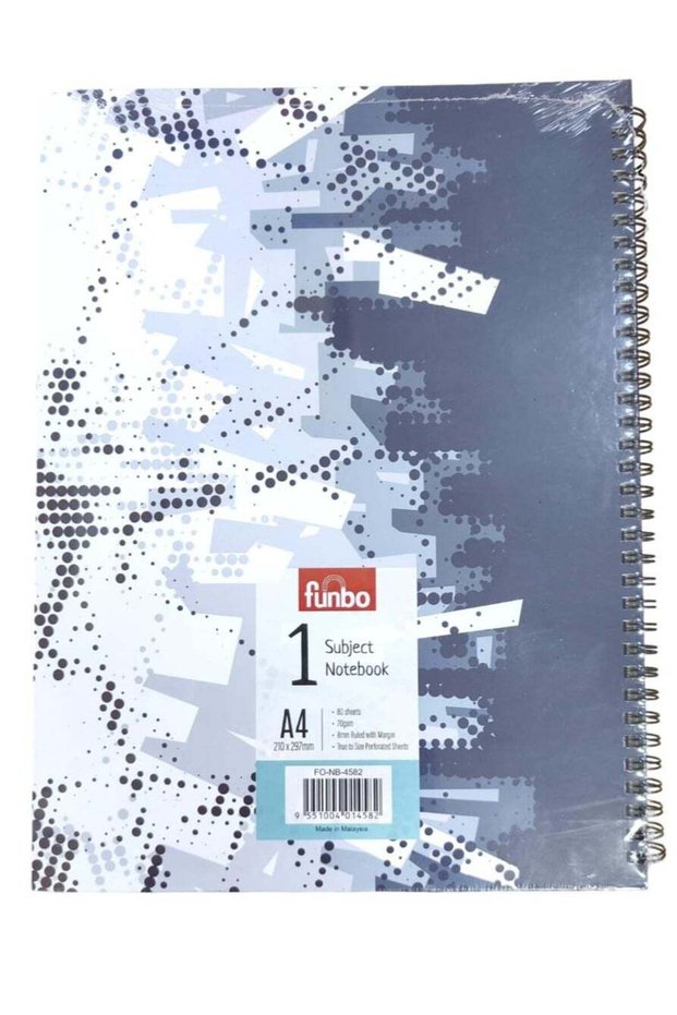FUNBO-A4 Size, 80 Sheet Single subject notebook with Hardcover(Transform)