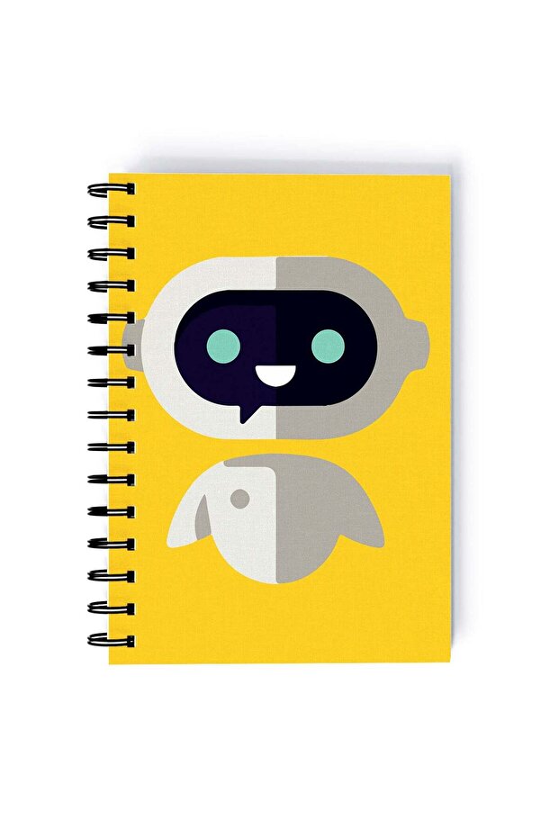 Wall E Impression Printed Spiral A5 Notebook Yellow/Black