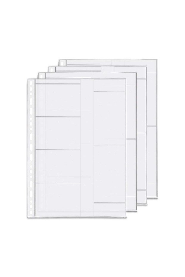 4 Pack B5 19 Holes Binder Name Card Holder Plastic Business Card Organizer Binder Coupon Holder Wat