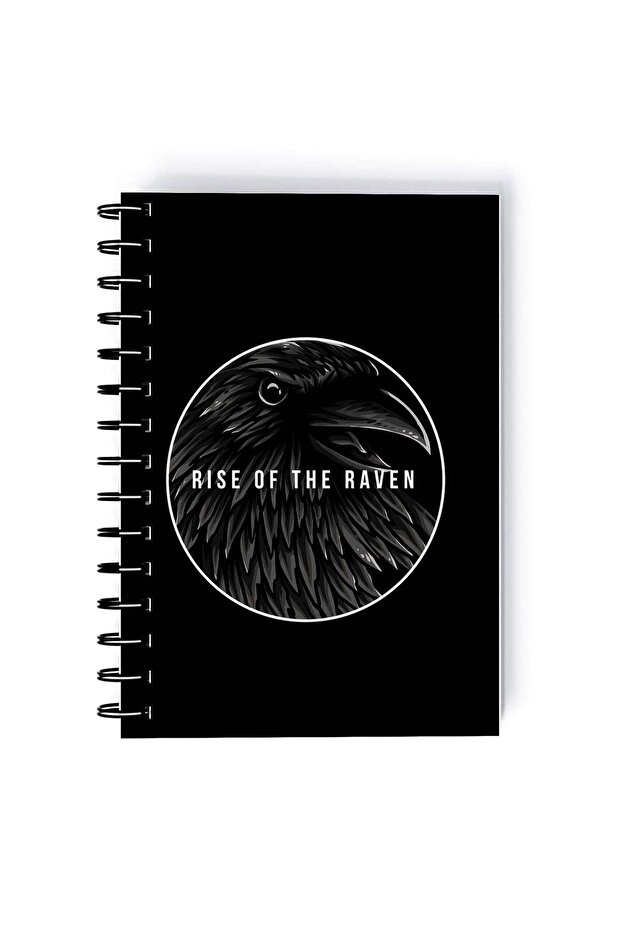 Rise Of The Raven Print Rectangle Spiral A5 Notebook Multicolour
