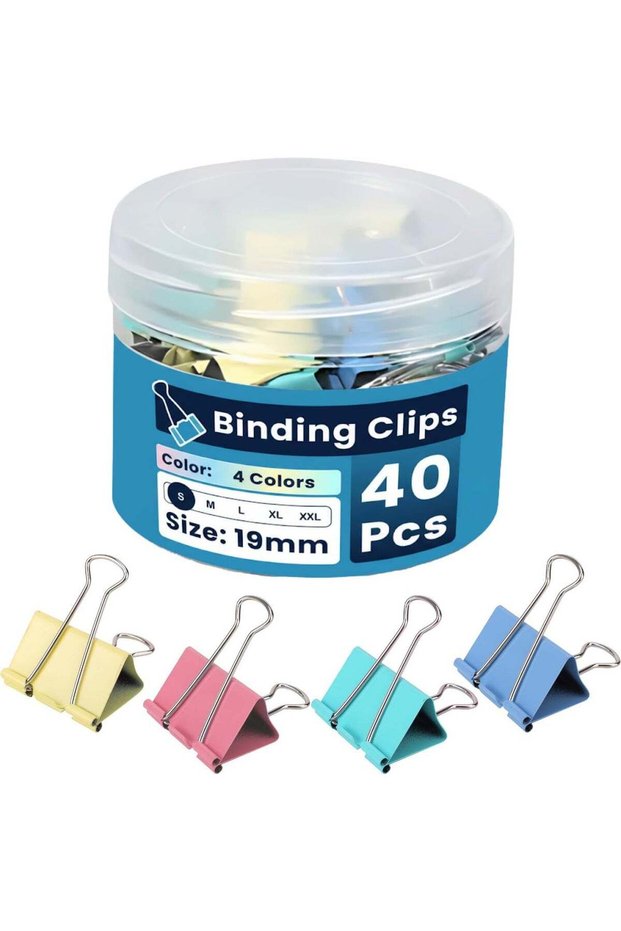 MARKQ Binder Clips Multicolor Durable Metal Paper Clamps | Strong & Reliable Document Holders for O