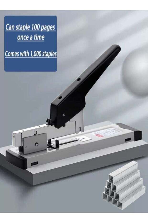 Heavy Duty Stapler, Large size Labor-saving Stapler Can Staple 100 Pages Once a Time with 1000pcs S