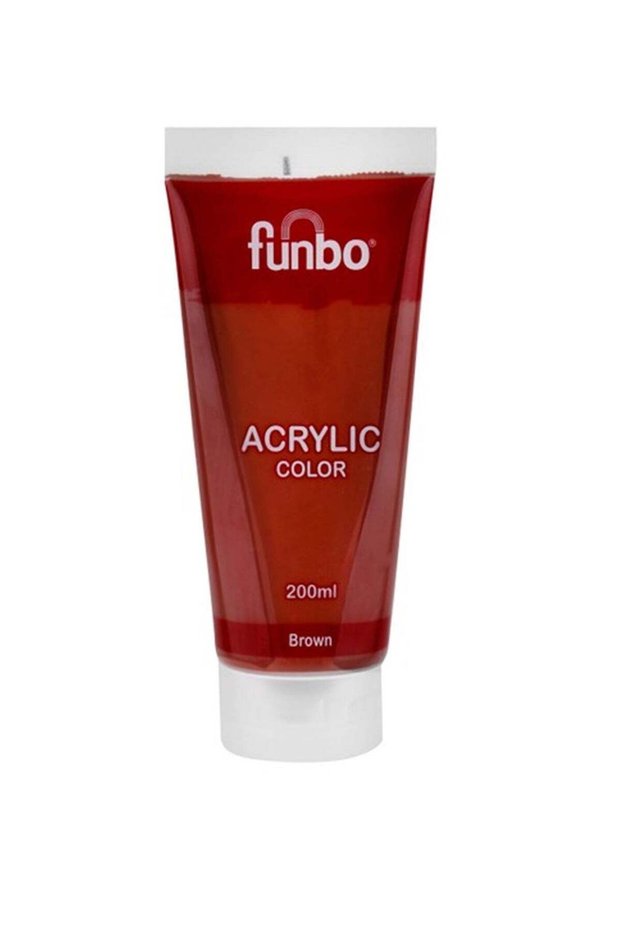 Acrylic Colour Paint Tube 200ml Content Brown