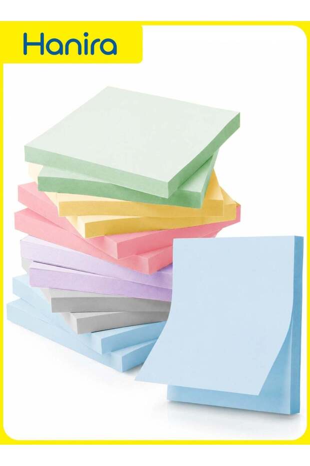 6PCS Pastel Sticky Notes Pads, Cute Colorful Memo Notes for Organization
