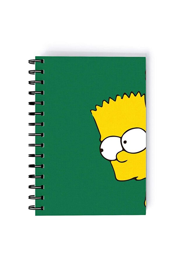 Bart Simpson Arrest Printed Spiral A5 Notebook Yellow/White/Orange