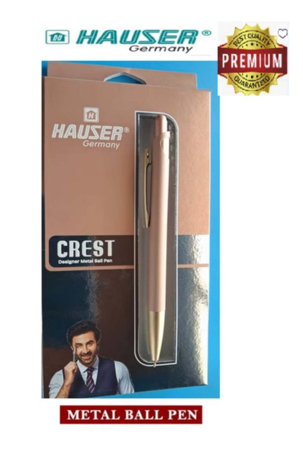 Hauser Germany Original Crest premium Metal Ball Pen | Comfortable Grip For Easy Handling | Shiny &
