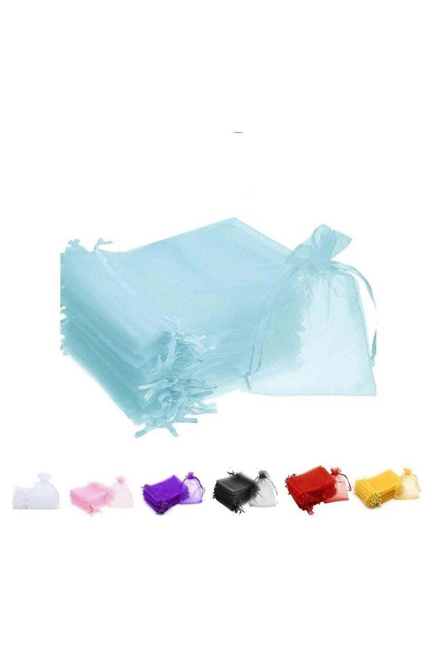 100 Pieces Organza Bags with Drawstrings | 9 X 12 cm Organza Bags for Jewelry Pouches, Candies and