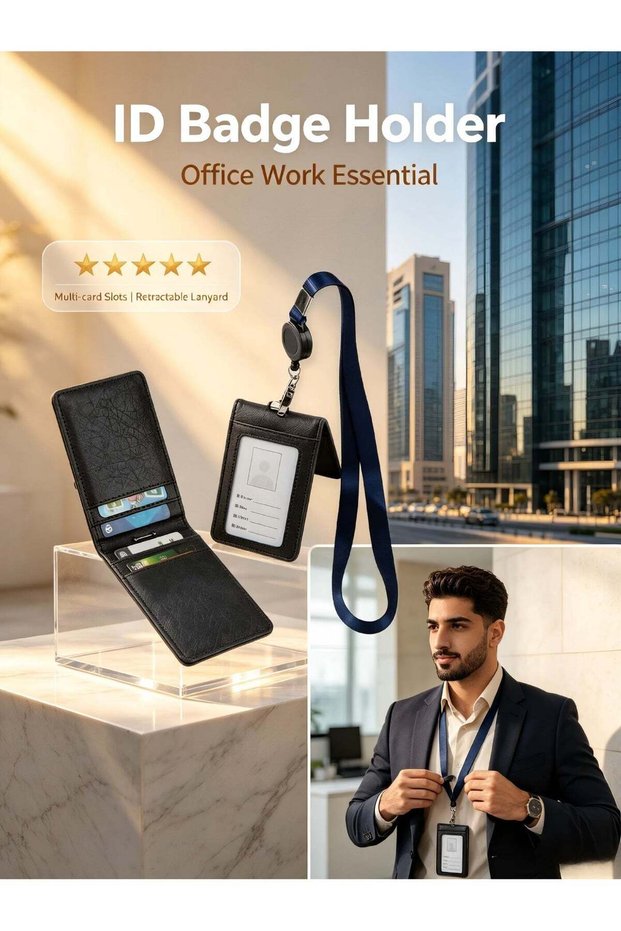 ID card leather, Multi slot ID card holder Leather large capacity can hold multiple bank cards, ID