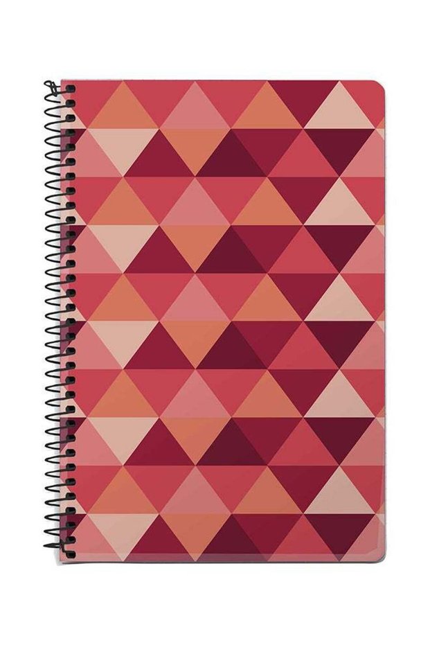Topsy Turvy Triangles A5 Spiral Notebook Multicolour