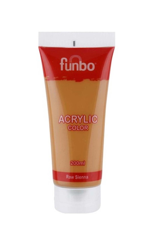 Acrylic Colour Paint Tube 200ml Content Raw Sienna