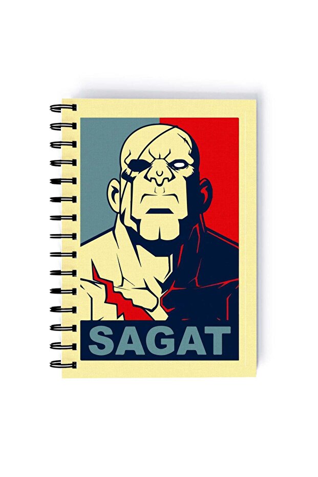 Street Fighter Printed Spiral A5 Notebook Black/Yellow/Red