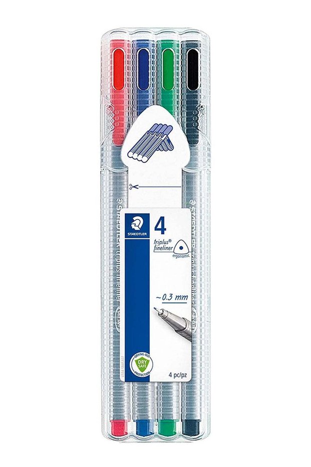 4-Piece Triplus Fineliner Multicolour