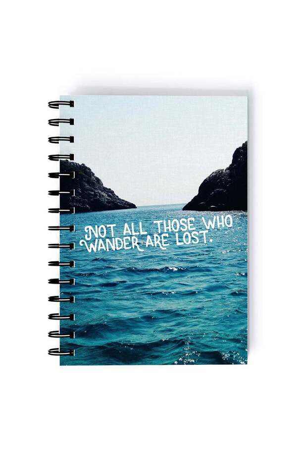 Spiral A5 Notebook Beach Vibes LA California Palm Wander are Lost Blue Aesthetics