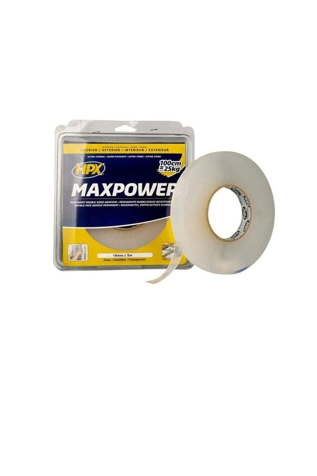 HPX Extra Strong Double Side Tape, Transparent, (19mm x 5m)