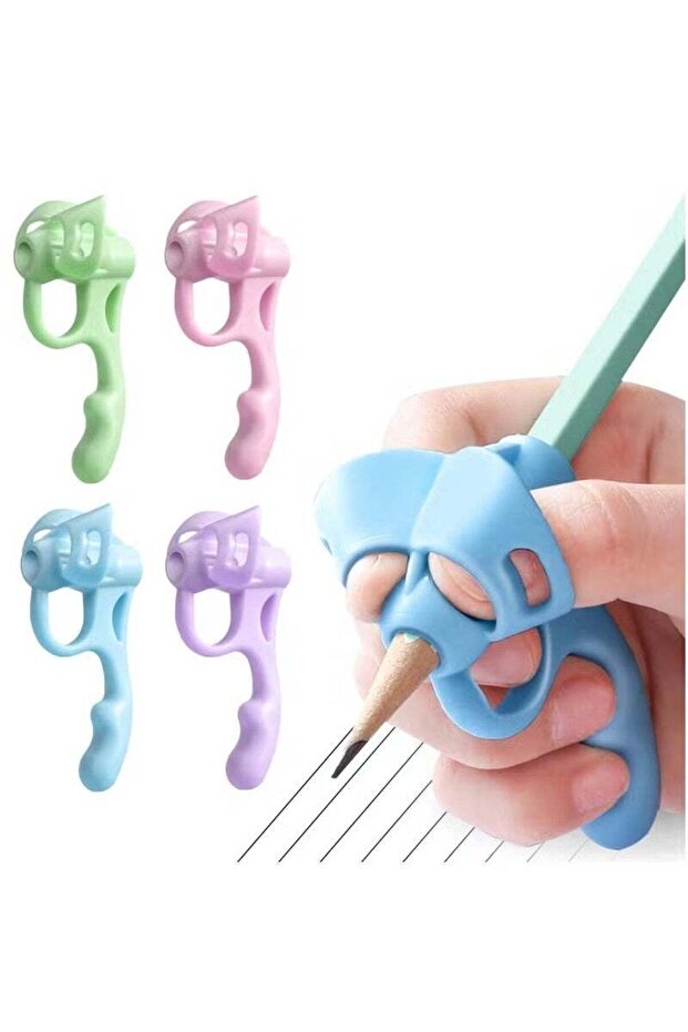 Pencil Grips for Kids Handwriting, 5 Pcs Finger Silicone Pencil Holder for Kids Handwriting Aid Too