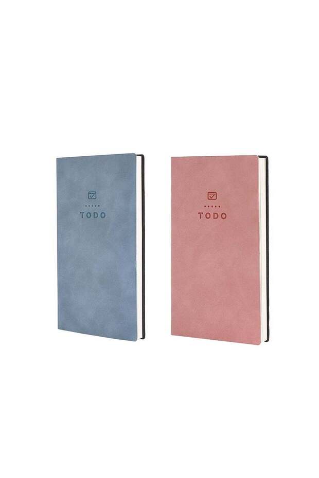 Soft Leather To Do List Notebook Set 196 Pages 2 Pcs Pocket Notepad for Daily Plans School Supplies