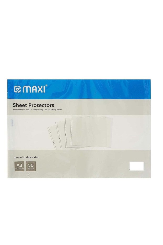 50-Piece A3 Size Punched Pockets 65 Micron Thickness