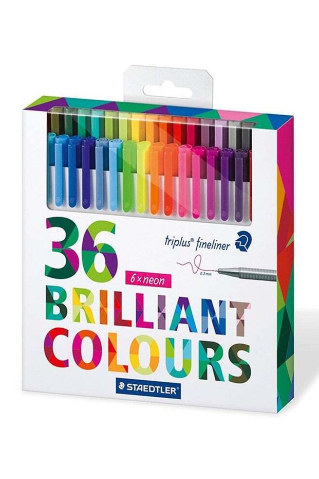 36-Piece Triplus Fibre Tip Coloured Pen Set Multicolor