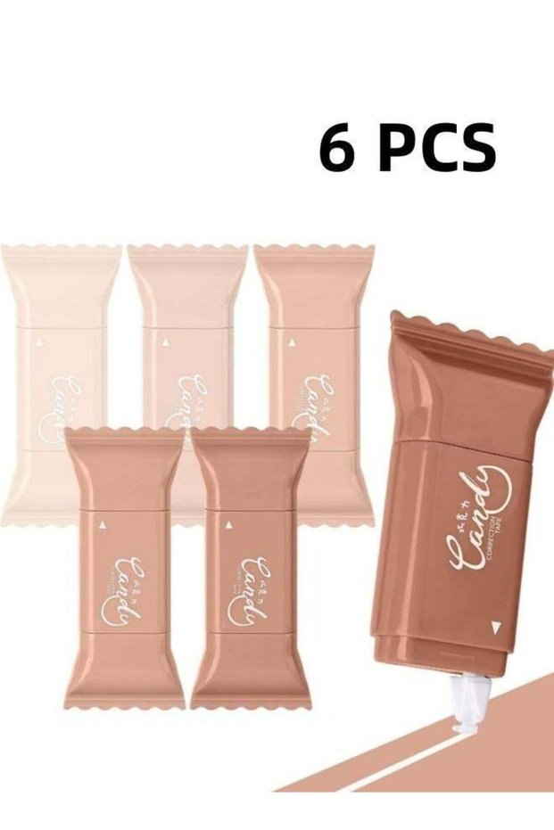 6 Pcs White Correction Tapes, Cute White Smooth Pull Out Tape for Instant Corrections, Clean and Ea
