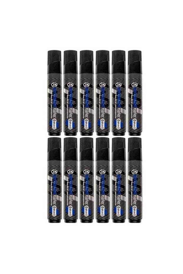 Permanent Marker Round Tip Black (12 Pieces)