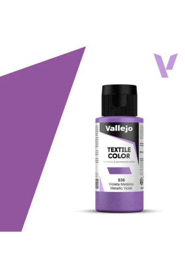 Textile Fabric Paint Violet Metal 536 – 60ml Bottle Metallic Washable Finish