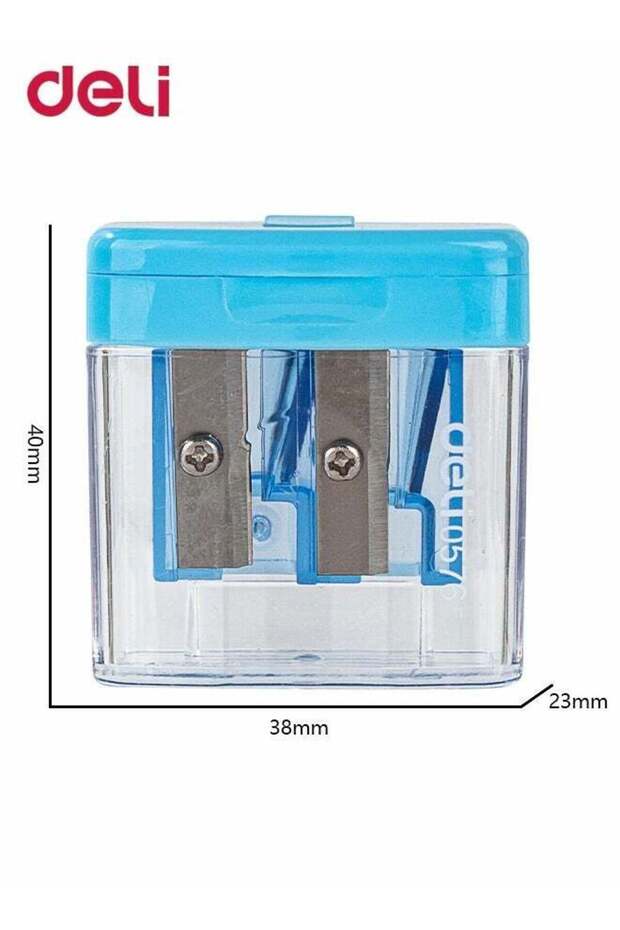 Double Hole Manual Pencil Sharpener with Plastic Shell and High Quality Steel Blade for School Home