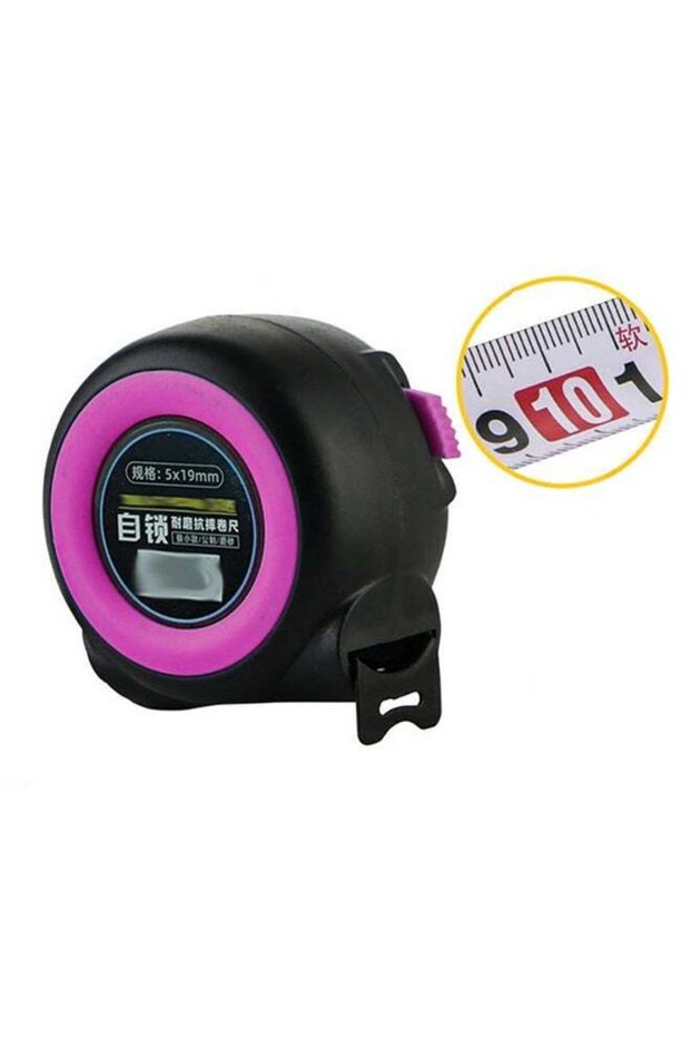 Tape Measure 5M Self-Locking, Steel Made Retractable Measurement, Imperial/Metric Scale, MID Precis