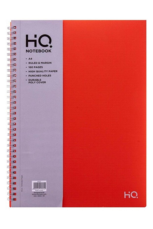 A4 Size Poly Wiro Notebook 160 Pages Orange