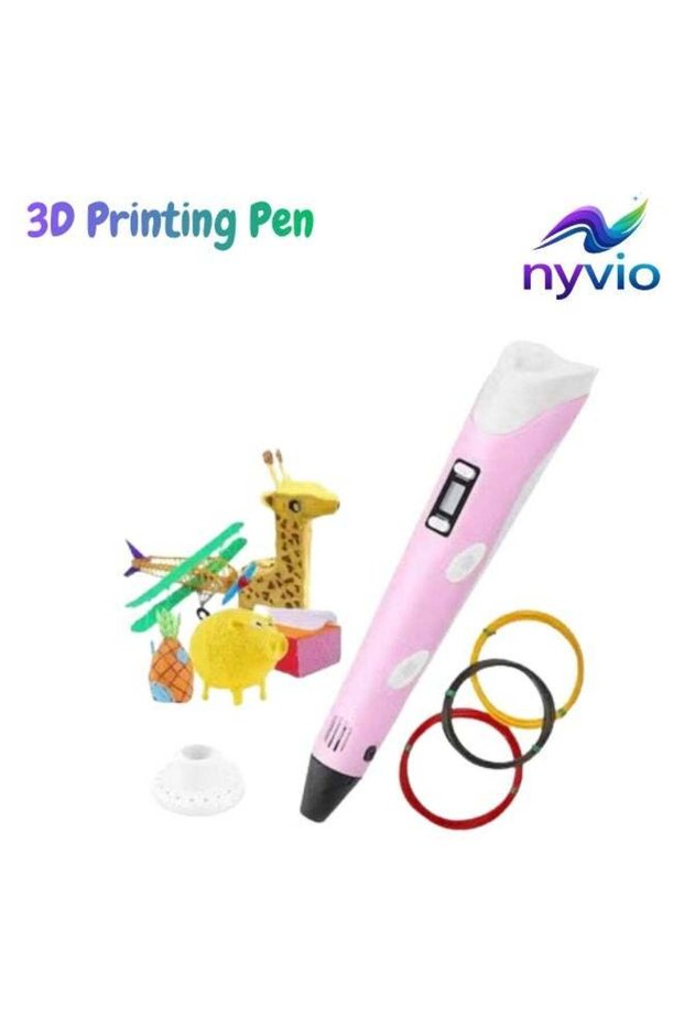 3D Printing Pen with LCD Screen – Works with 1.75mm PLA & ABS Filaments, USB Rechargeable, Adjustab