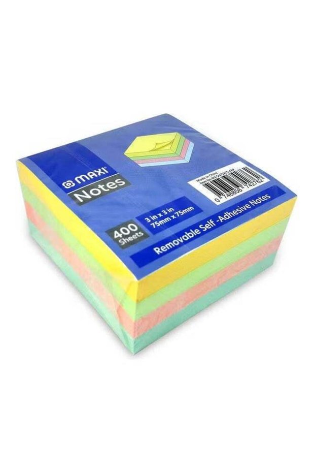 Maxi 400-Piece Self-Adhesive Sticky Notes Multicolour 75MM*75MM